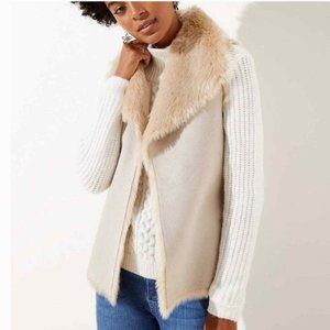Loft Reversible Faux Shearling Vest